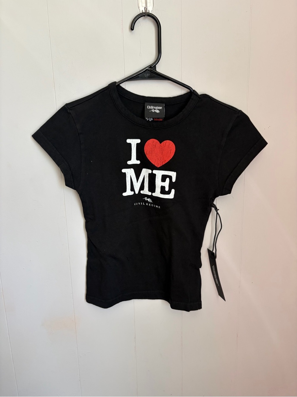 Civil regime Black I ♥ ME' Graphic Tee